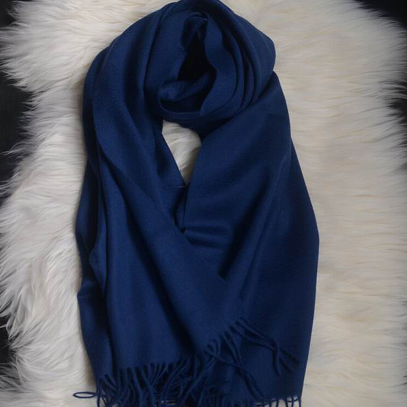 Soft Wool Scarves Gray Women Fall Pashmina Scarf